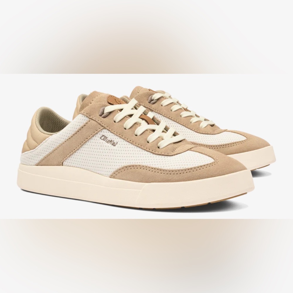 OluKai Women's Sneakers in Cream and Tan